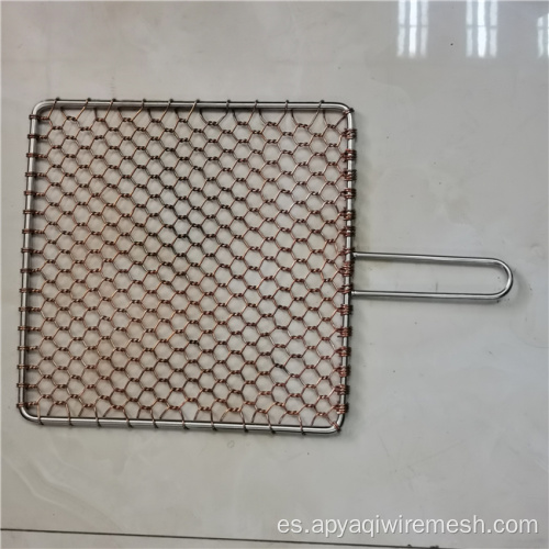 Hexagonal Woven BBQ Grill Barbacue Mesh Toaster Grill